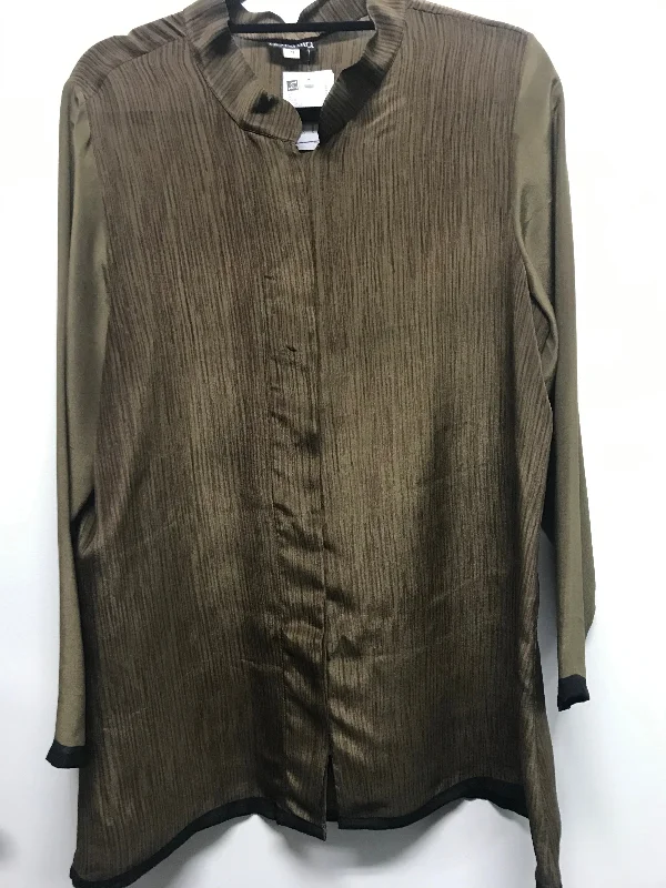 Long Shirt Raw Umber BarkWool Shirts