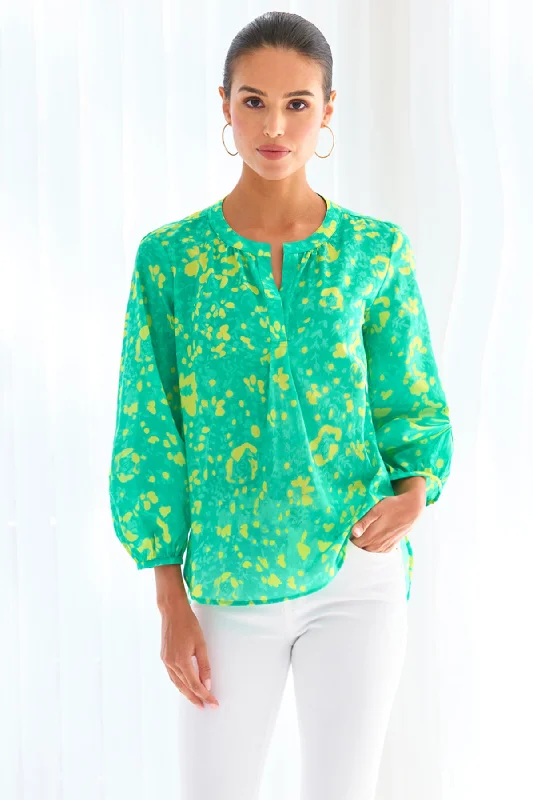 Stephanie Top Green Citrus MeadowFormal Shirts