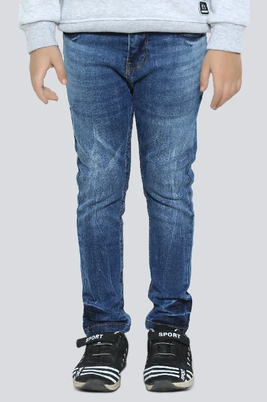 Cut selvedgeBlue Slim Fit Denim Jeans