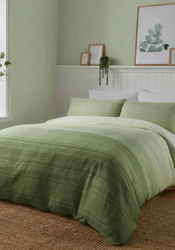 Fusion Fairhaven Printed Duvet Cover Set, Green