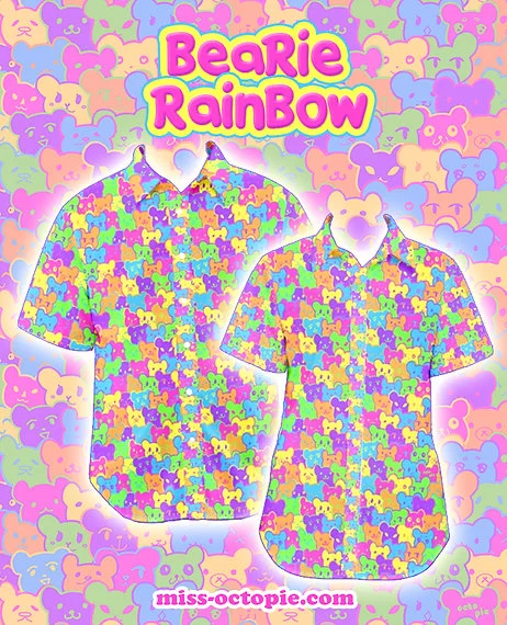 Bearie Rainbow Button-Up ShirtCasual Shirts