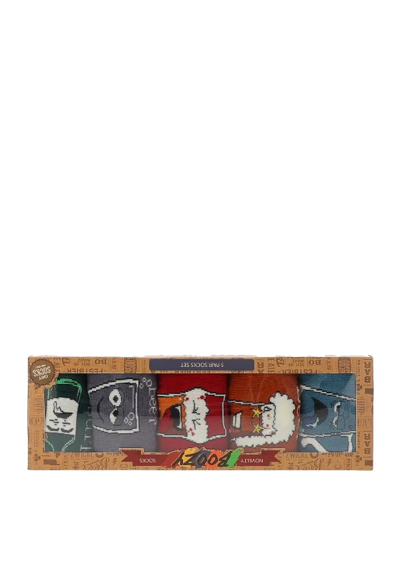 Brandwell Mens Novelty Boozy Socks Gift Set, Multi