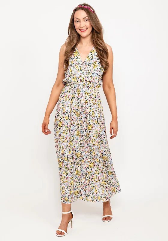 Seventy1 One Size Dainty Floral Maxi Dress, Pink MultiBall Gown