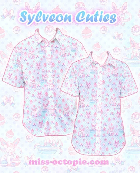 Sylveon Cuties Button-Up ShirtSilk Shirts