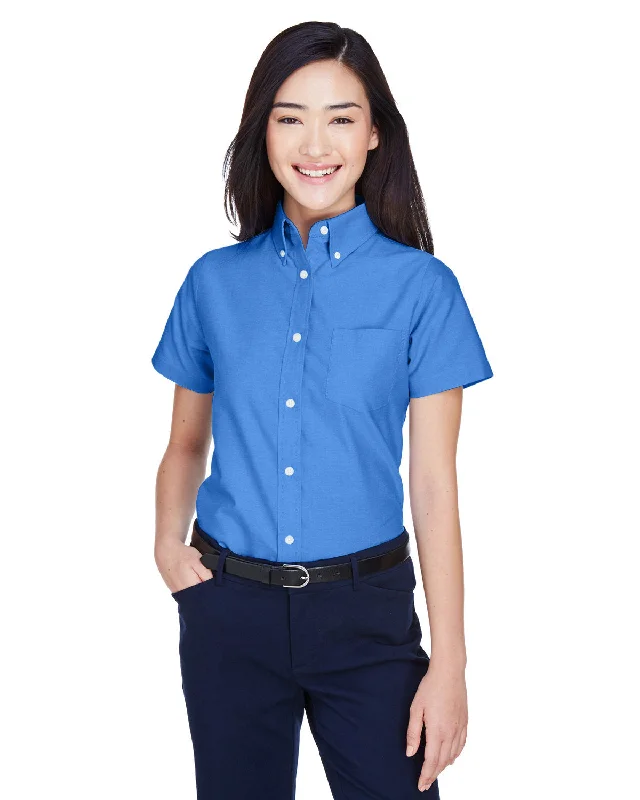 UltraClub 8973 Ladies' Classic Wrinkle-Resistant Short-Sleeve OxfordHemp Shirts