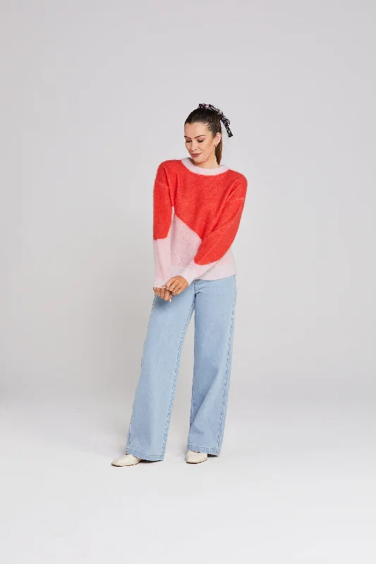 Coming Soon - Split Jumper - Pinky TomatoKnit Formal