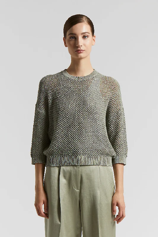 Cotton cordonneto sweater with sequinsKnitted Shirt