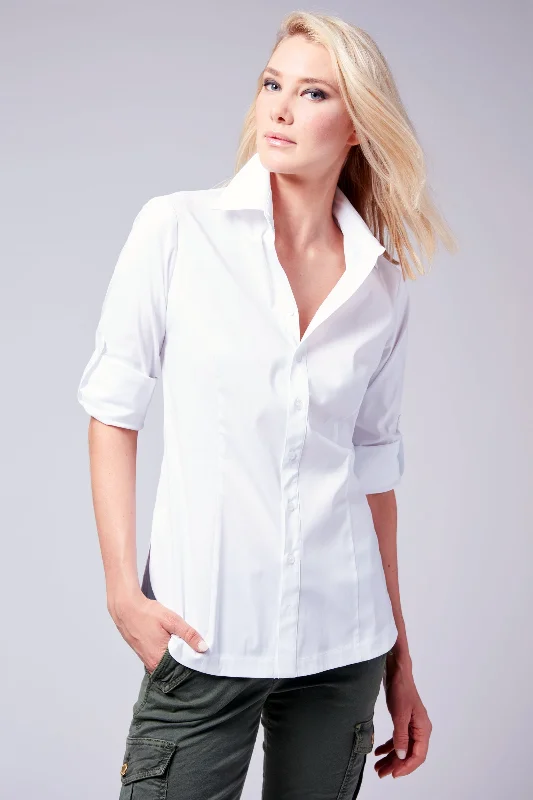 Joey Tailored White Poplin ShirtStudded Shirts