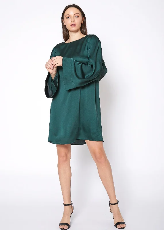 Satin Cross Back Tunic DressHiking Dress