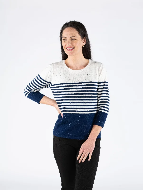 Speckle Stripe JumperKnit Fitted