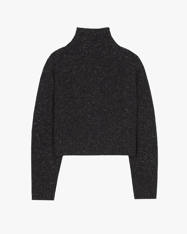 Cropped TurtleneckKnitted Graphic