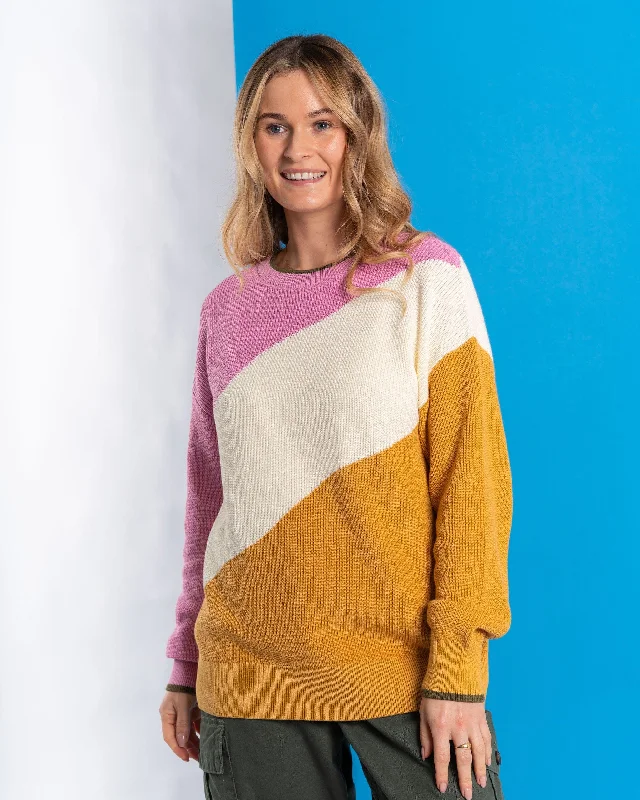 Ruby - Womens Knitted Jumper - MultiKnit Striped