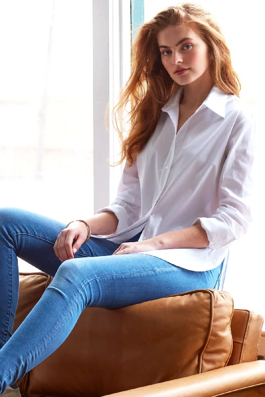 Keller High Shirttail White Poplin ShirtPlush Shirts