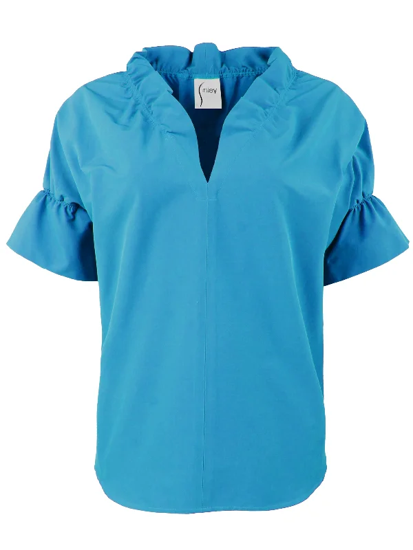 Crosby Top Getaway Collection - Turquoise Super-StretchMetallic Shirts