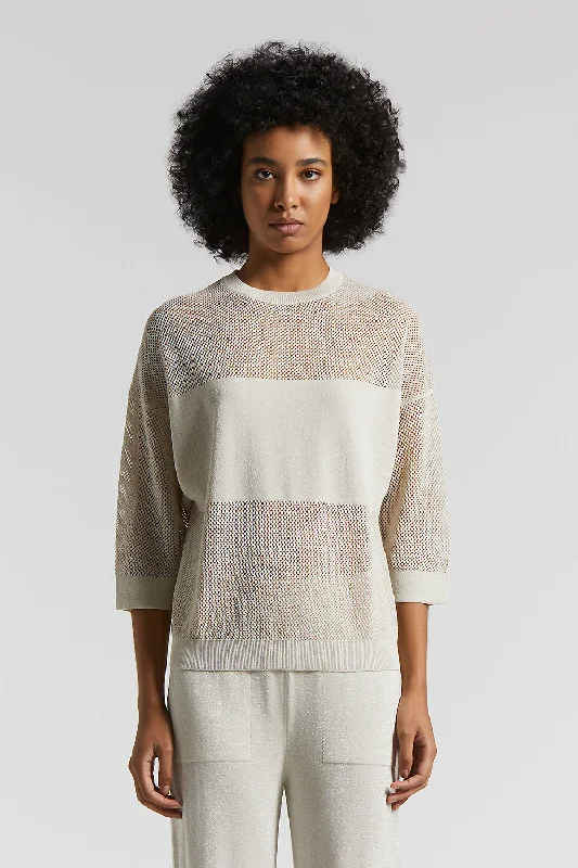 Pure cotton crepe tricot sweaterKnitted Jumper