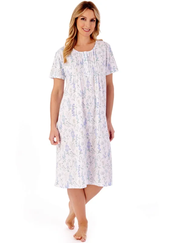 Slenderella Floral Meadow Night Dress, BlueShirt Dress