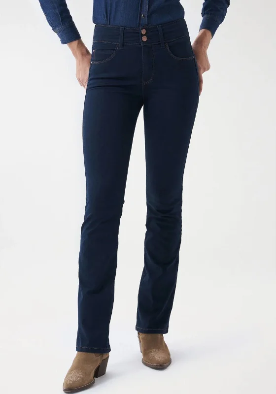 Cut selvedgeSalsa Push In Bootcut Jeans, Dark Blue Denim