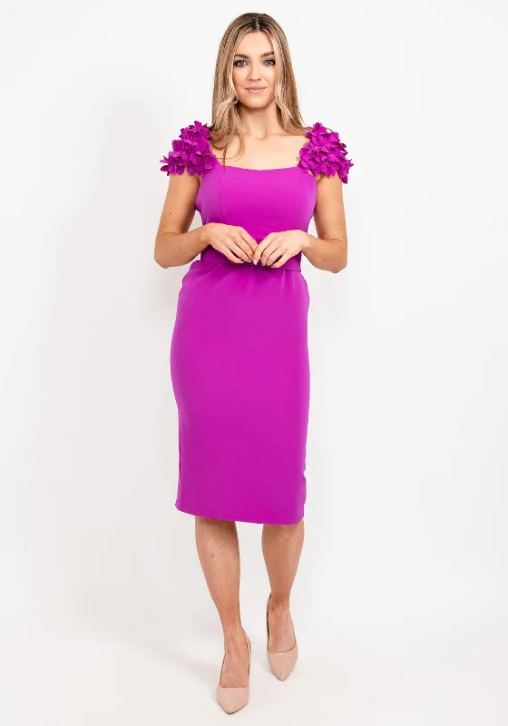 Herysa Petal Shoulder Dress, PurpleBoho Dress