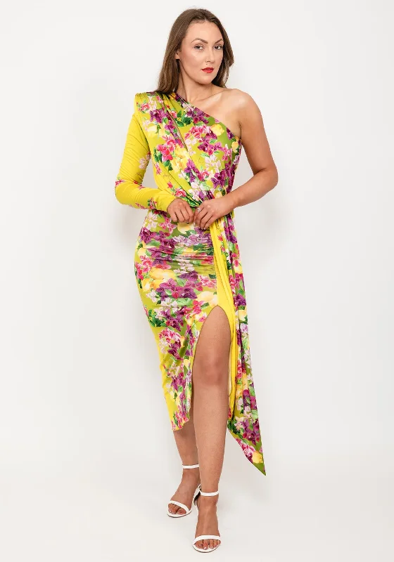 Kevan Jon Maguire Floral Dress, Yellow MultiWrap Dress