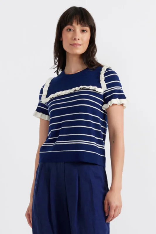 Blue Merino Nautical TopKnit Tank