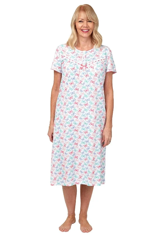 Marlon Butterfly Pattern Nightdress, Pink MultiModern Dress