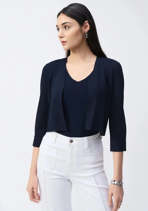 Joseph Ribkoff Open Front Knit Cover Up, NavyKnit Shirt