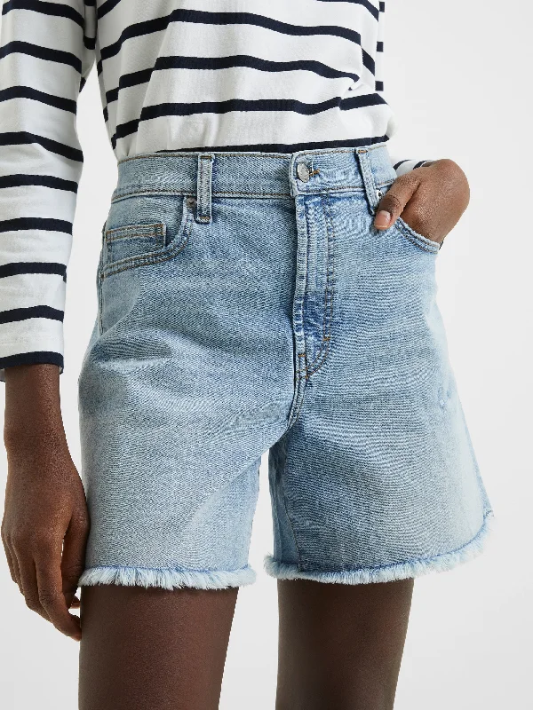 Denim with T-shirtDenim Stretch Boyfriend Shorts