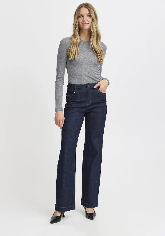 Denim bleachingFransa Chicago Hanna Wide-Leg jeans, Blue Denim