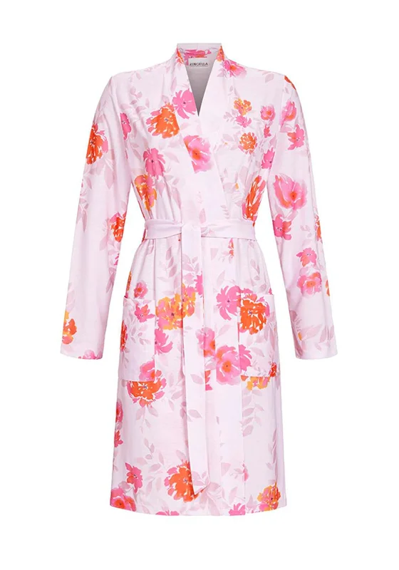 Ringella Floral Light Dressing Robe, PinkSchool Dress