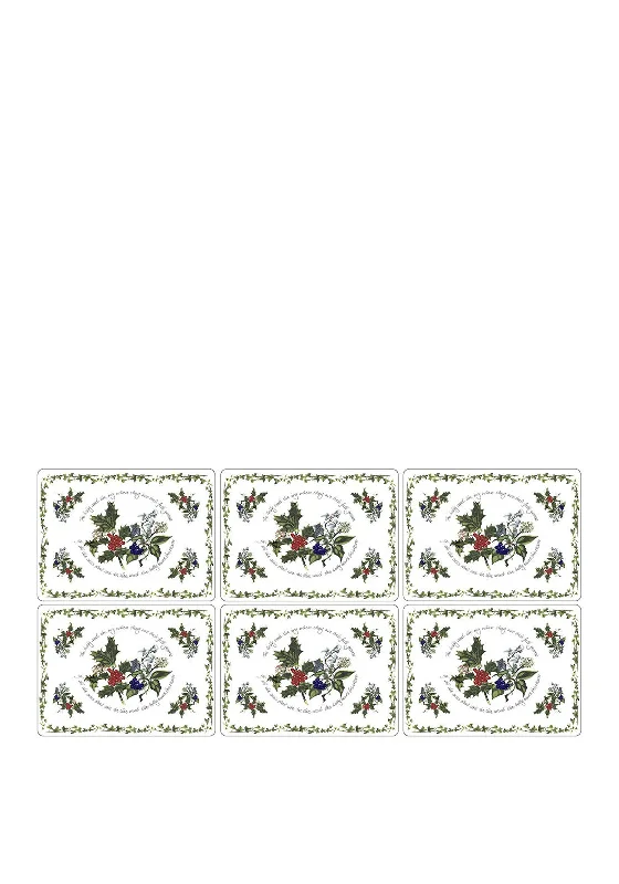 Portmeirion The Holly and The Ivy Set of 6 Placemats & Coasters