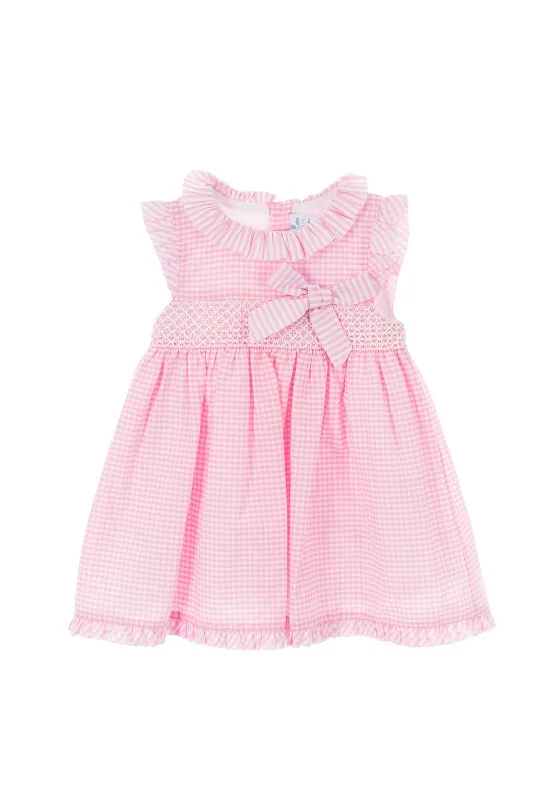 Sardon Girl Gingham Print Dress, PinkWaterproof Dress