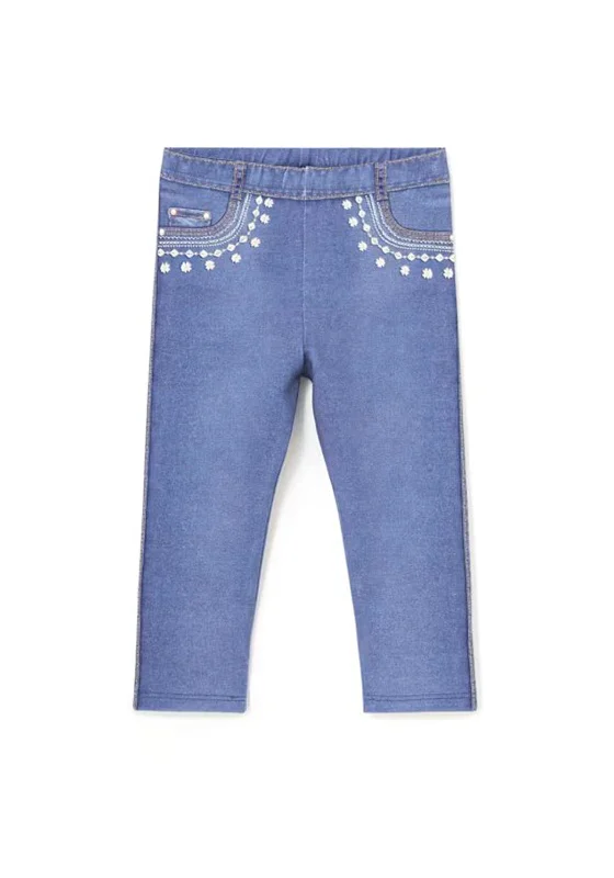 Western denimMayoral Baby Girl Denim Look Legging, Blue