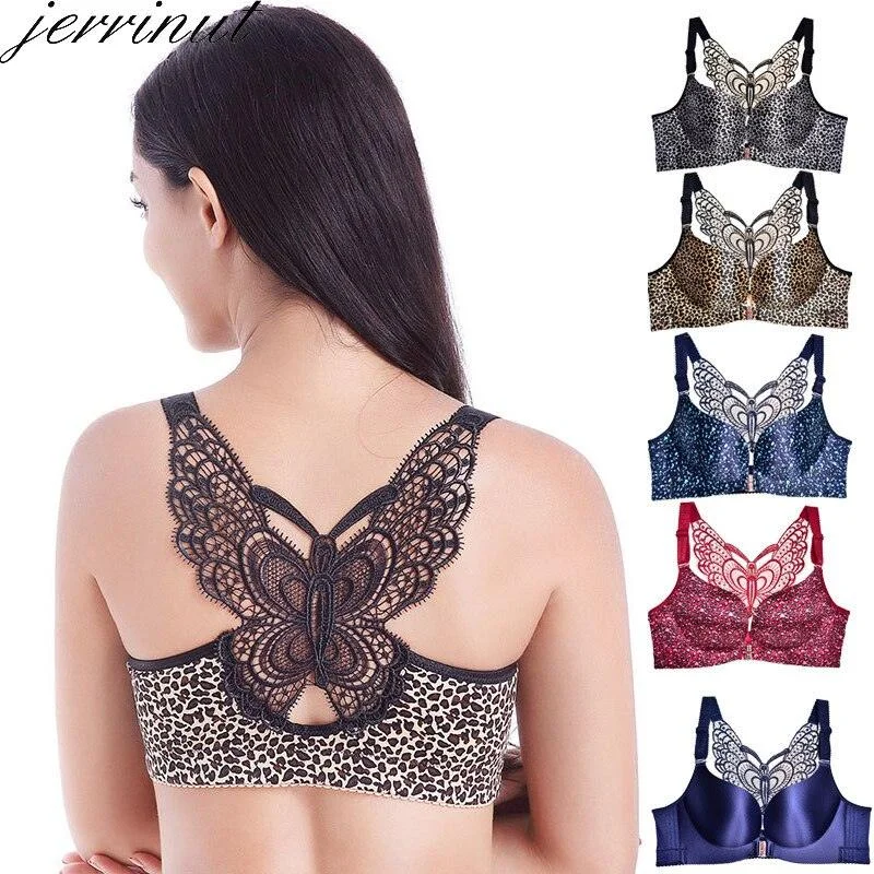 Chic Sexy Women's Bra - Seamless Plus Size Bra - Front Closure Leopard Bras (TSB3)Hunting Shirts