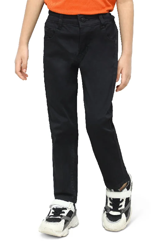 Denim with sweaterBlack Slim Fit Denim Jeans