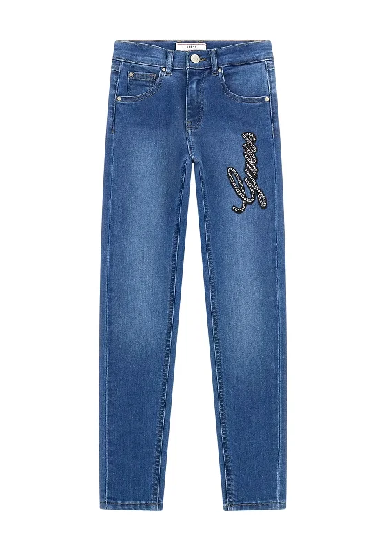 Western styleGuess Older Girl Skinny Denim Jean, Blue