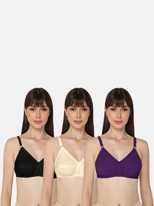 Naidu Hall Heritage Bra Combo Pack – Cross-Back Design for Enhanced Comfort and Support (C34)Striped Shirts