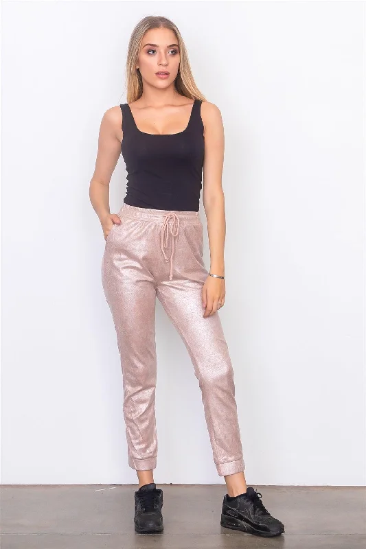 GauchosBlush Faux Suede Jogger Pants /3-2-1