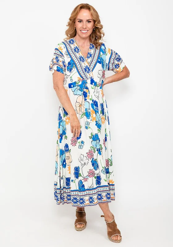 Seventy1 One Size Tropical Maxi Dress, Blue MultiBodycon Dress