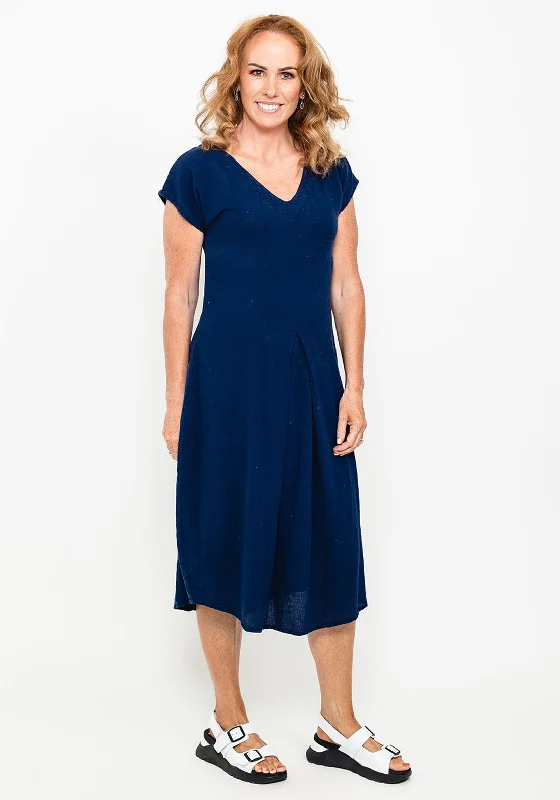 One Life Natalie V Neck Midi Dress, InkEvening Dress