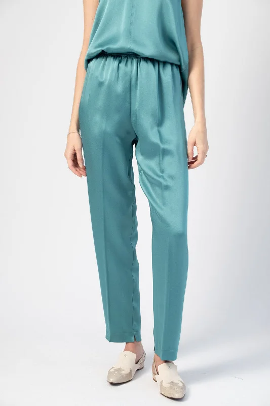 Ski PantsEnvers Satin Crepe Pants in Topazio