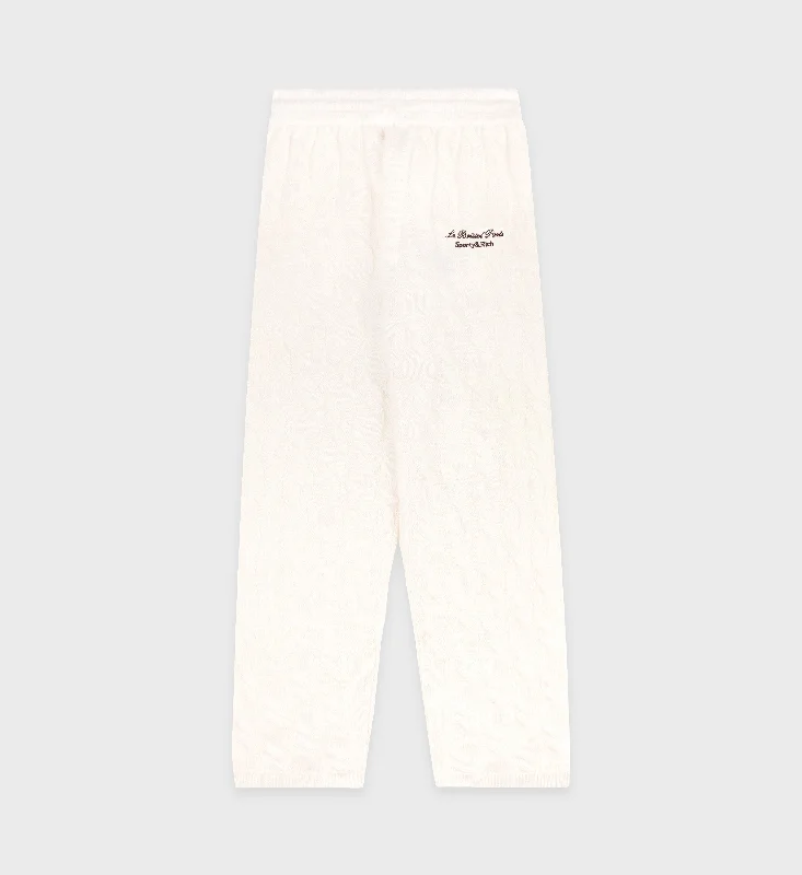 Faubourg Cableknit Wool Cashmere Pants - Cream/WhiteKnitted Jumper