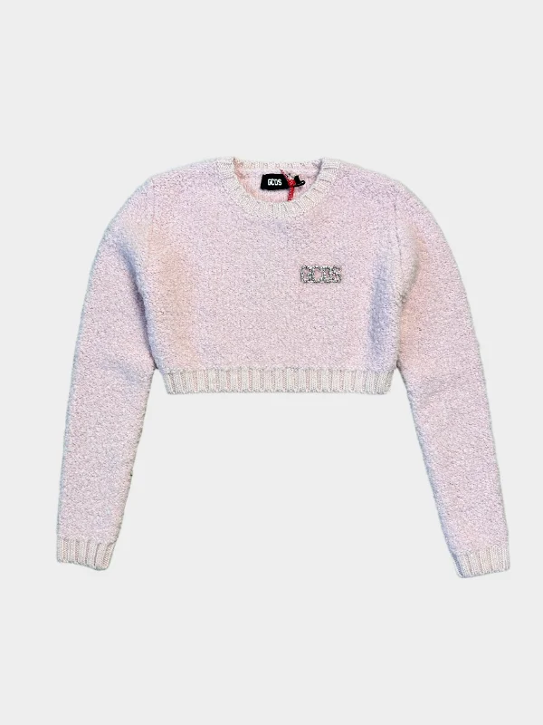 Cropped Jumper BoucléKnitted Cable