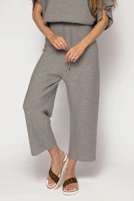 Printed PantsWide Leg Track Pants in Grey