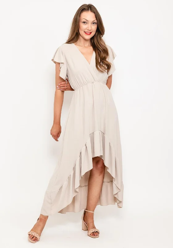 Seventy1 One Size Tiered Maxi Dress, BeigeChiffon Dress