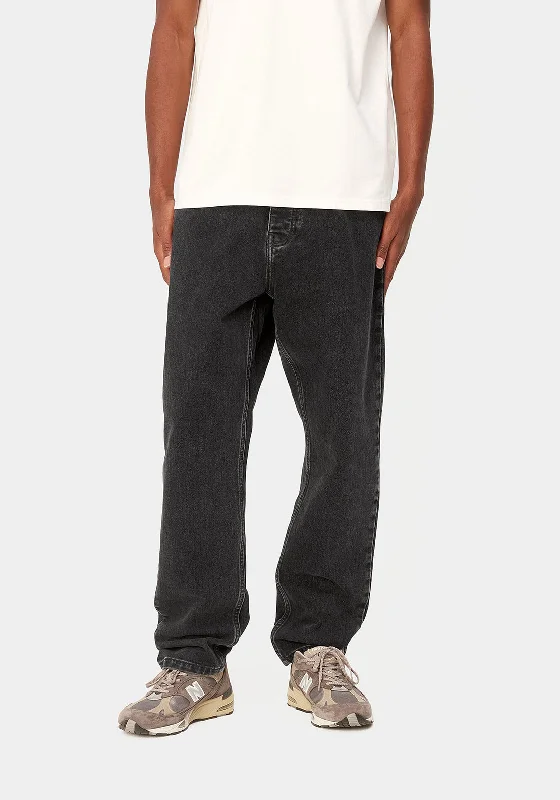 Denim with T-shirtCarhartt WIP Newel Stone Washed Denim Jeans, Black