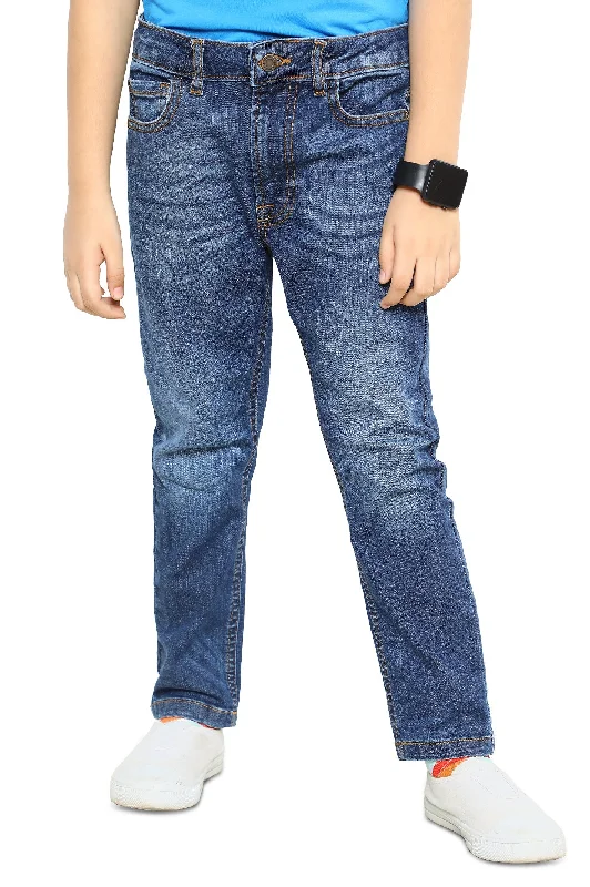 Denim high waistMedium Blue Slim Fit Denim Jeans