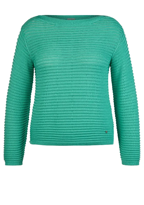 Rabe Knit Long Sleeve Jumper, TurquoiseKnitted Crop