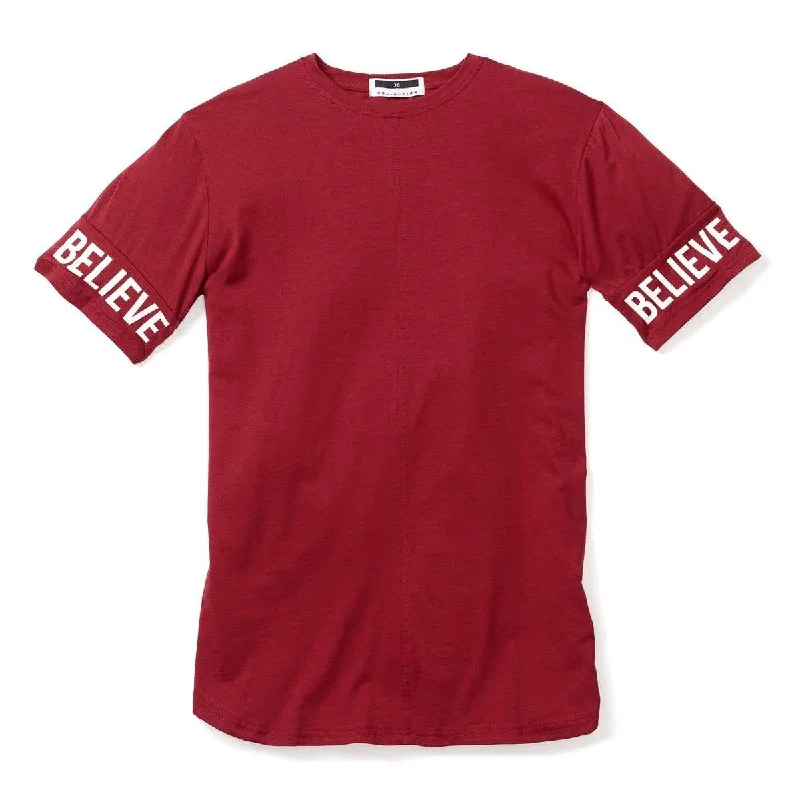 Fishing T-Shirts3:16 - Believe Sleeve Tee - Maroon Red