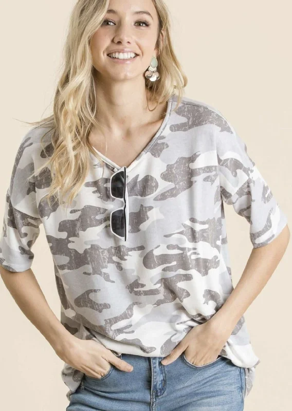 Fitted T-ShirtsCasual & Soft Camo Tee Made in USA