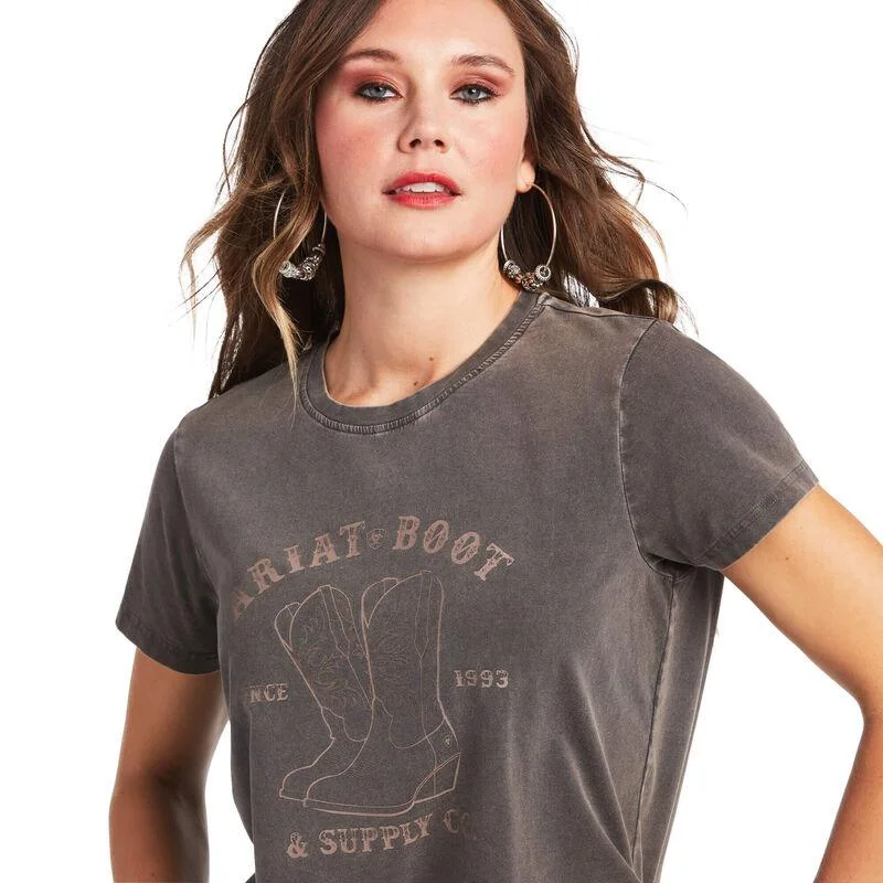 Printed T-ShirtsAriat Women's Ariat Boot Charcoal Tee 10039542